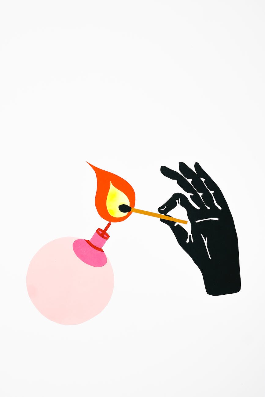 an illustration of a hand lightning the bomb