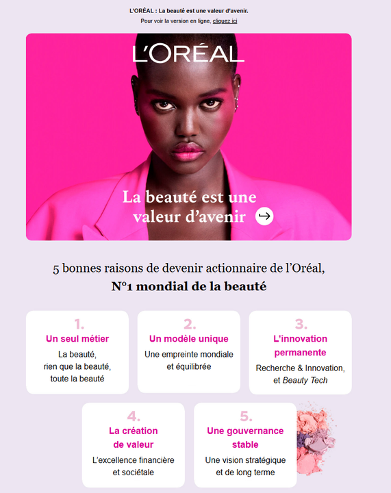 image 6 5 bonnes raisons de devenir actionnaire de L'Oreal (Vers la bulle boursière)