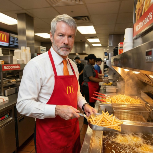 Saylor ruiné au mcdo après krach bitcoin